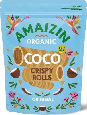 Produktbild von Amaizin Bio knusprige Kokosnuss Rollen Orginal 6x140 g