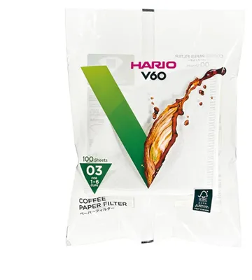Productafbeelding van Koffiefilter papieren koffiefilters voor V60 - Maat 03 - Wit - 100 stuks