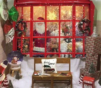 Image de Décoration murale « Père Noël » pour les fêtes de Noël, grand format (2,4 x 1,8 m)