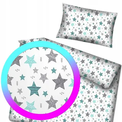 Produktbild von Designpremium Bettwäsche-Set Baumwolle 100x135 cm Sterne