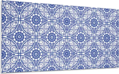 Produktbild von Muster Aus Floralen Motiven – Selbstklebende Fliesen – Wandverkleidung – Wandpaneel – PVC Fliesen – Vinylflisen – PCV Flisen – Selbstklebend – Wanddeko –100 x 50 cm