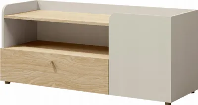 Produktbild von Tkmoebel Yuki 12  RTV-Schrank 120x40x51 cm Beige Matt mit Schublade und Klapptür