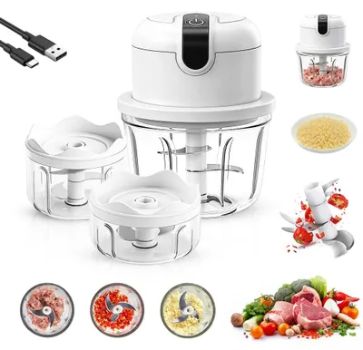 Productafbeelding van Mini-uiensnijder, elektrisch, 100 + 200 + 350 ml