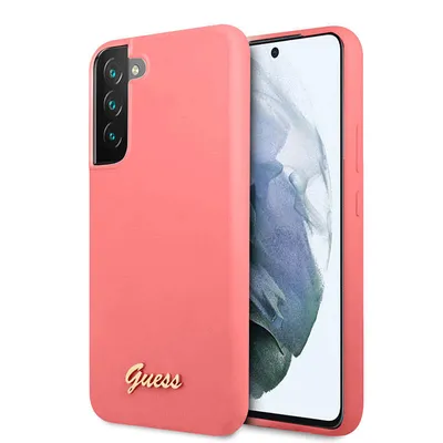 Produktbild von Guess Guhcs22Mlslmgfu S22+ S906 Fuchsia/Fuchsia Hardcase Silikon Script Metal Logo