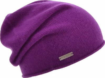 Seeberger Strickmütze-Beanie aus 100% Kaschmir mit Rollrand in rosa