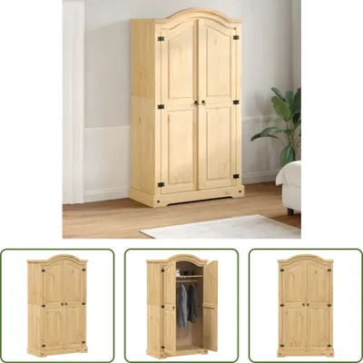 Immagine prodotto di The Living Store armadio 102x52x186 cm in legno massiccio di pino