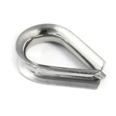 Produktbild von 10 x KAUSCHE FÜR SEIL 5mm verzinkt Drahtseilklemme Stahlseil Seil Draht Stahl Drahtseil