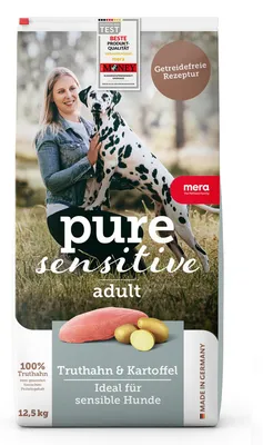 Produktbild von MERA fresh meat Truthahn & Kartoffel, Adult, jede Rasse, Kartoffel, Truthahn, 12,5 kg, Gluten-frei