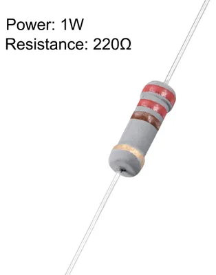 Produktbild von 100Stk Axiale Kohlenstoff Film Widerstand 220Ohm 1W 5% Toleranz 4 Farbstreifen DE de
