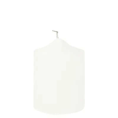 Produktbild von Fink CANDLE, getauchte Stumpenkerze, Paraffin, weiß, L. 8 cm, B. 8 cm, H. 10 cm, D. 8 cm 123509