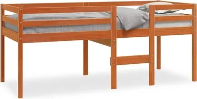 Obrázek produktu pro vidaXL Loftová postel voskovaná hnědá 80x200 cm z masivního borovicového dřeva