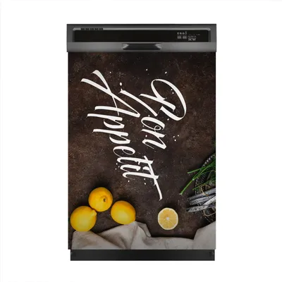 Produktbild von Magnete Dekorative 60x80 cm Küche Magnetmatte Spülmaschine - Bon appetit Inschrift Gemüse