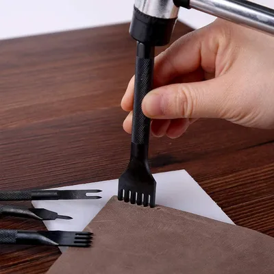 Zdjęcie produktu dla Narzędzie do dziurkowania DIY 4 mm – do perforowania skóry – 4 sztuki