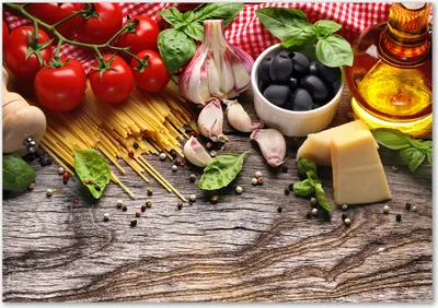 Produktbild von Tulup® Leinwandbild - 100x70 cm - Wandkunst - Drucke auf Leinwand - Leinwanddruck  - Essen & Getränke - Mehrfarbig - Italienisches Essen