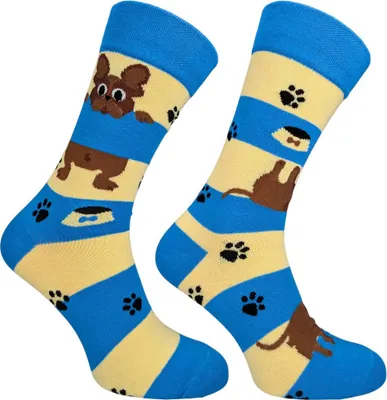 Produktbild von 1 Paar Von Lustige Herren Damen Socken mit Tiermotiv Hund Gr.38/44