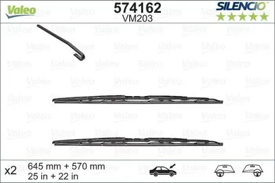 Image de Valeo Silencio Balai d'essuie-glace puissance conventionnelle BMW 5 Touring SED