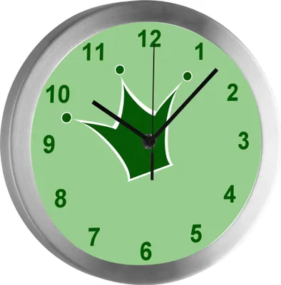 Produktbild von Funkuhr, Kinder Wanduhr, Kinderuhr, Kinderzimmer  Krone grün
