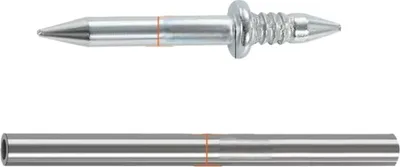Produktbild von INF Doppelkopf Nahtlose Nägel - 500er Pack mit 5 Hülsen: Ideal für Sockelleisten