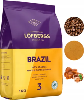 Produktbild von Lofbergs Brasilien Arabica Bohnenkaffee für die Espressomaschine 1kg