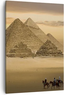 Produktbild von Bild auf Leinwand - Leinwandbild - Einteilig - Pyramide ägypten wüste - 50x70cm - Wand Bild - Wanddeko - Wandbilder - Leinwanddruck - Wanddekoration - Leinwand bilder - Wandbild - PA50x70-2196