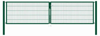 Zdjęcie produktu dla Alberts 649111 Podwójna bramka Flexo z akcesoriami, zielona, szerokość 400 cm, wysokość 100 cm