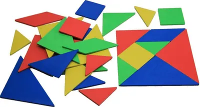 Image de Jeu de tangram coloré, 28 pièces