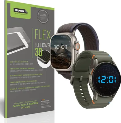 Produktbild von 2x dipos FlexAR Garmin Fenix 8 AMOLED (47 mm)