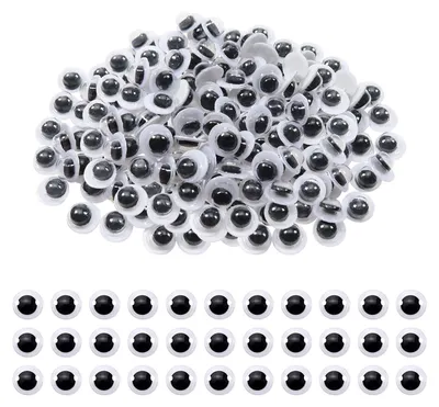 500 selbstklebende Wackelaugen 5 mm, schwarz-weiß, für Basteln