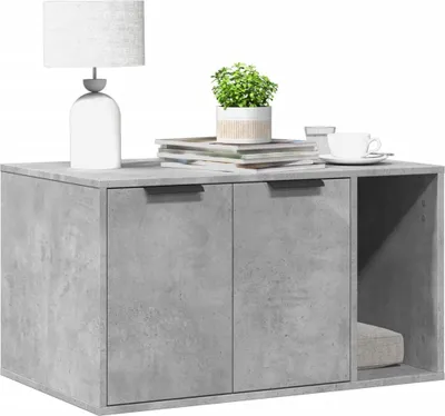Produktbild von "im Angebot" Katzenklo Betongrau 80x50x45 cm Holzwerkstoff - Kratzbäume CC24394