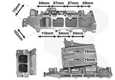 Produktbild von VAN WEZEL 58004361 Ladeluftkühler LLK für VW Golf VII Schrägheck (5G1, BQ1, BE1, BE2) Turbo Intercooler