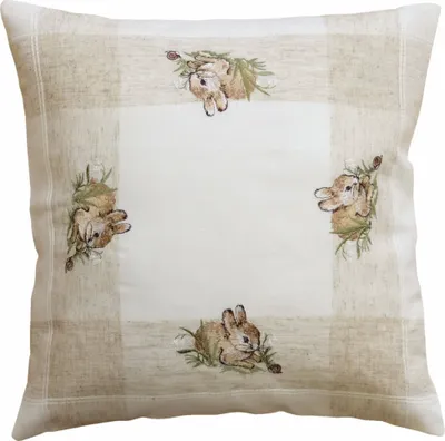 Produktbild von Kissen-Bezug Ostern Frühling Osterhasen 40x40 cm