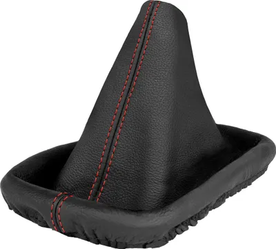 Produktbild von Schaltsack Schaltmanschette für BMW e30,34,36 in Schwarz Naht rot