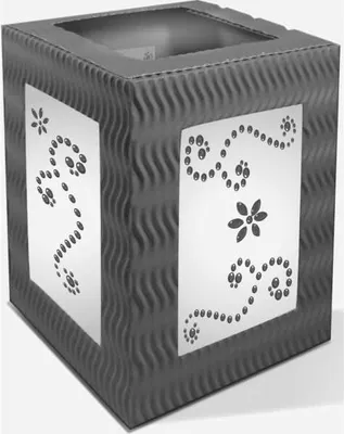 Produktbild von Windlichtpackung 10x12cm rubinrot