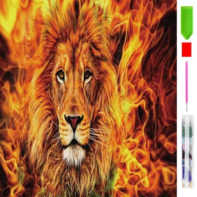 Produktbild von Malen nach Zahlen 5d Diamond Painting Löwe Malen nach Zahlen 30x40cm