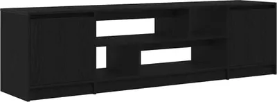 Immagine prodotto di vidaXL mobile TV nero effetto rovere 188,5x41x50 cm materiale a base di legno