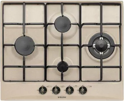 Immagine prodotto di Glem Gas GT645SA piano cottura Sabbia Da incasso 60 cm 4 Fornelli