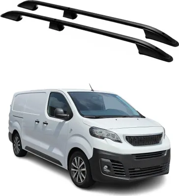 Image de Barres de toit longitudinales pour Peugeot Expert / Traveller 2016-2025 L2 Noir