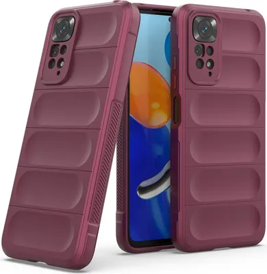 Produktbild von Redmi Note 11S Hülle, Weich TPU Silikon Stossfest Anti-rutsch Schutzhülle für Xiaomi Redmi Note 11 / Note 11S bordeaux