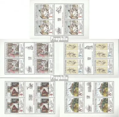 Produktbild von Briefmarken Tschechoslowakei 1983 Mi 2737Klb-2741Klb Kleinbögen (kompl.Ausg.) postfrisch Kunst