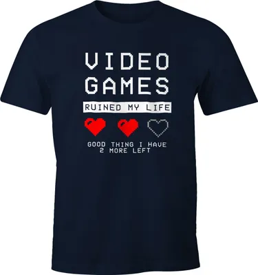 Produktbild von Herren T-Shirt Video Games ruined my Life good thing I have 2 more left Fun-Shirt Moonworks®  XL