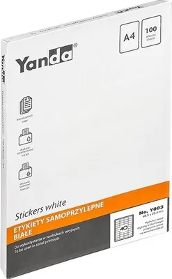Zdjęcie produktu dla Etykiety samoprzylepne NO.Y003 YANDA