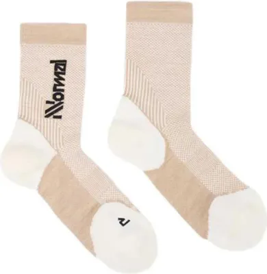 Produktbild von Nnormal Merino Half Lange Socken Beige EU 43 1/3-48 2/3 Herren,Damen Beige EU 43 1/3-48 2/3