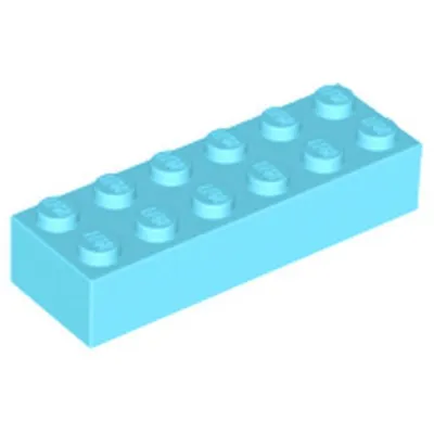 Produktbild von Lego® 2x6 Stein 2456 - 1 Stück Mittleres Azurblau