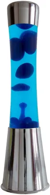 Image de Lampe à lave Fisura chrome bleu