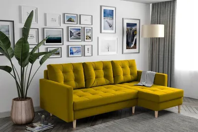 Produktbild von FurMeb24 - Ecksofa DIVO L - Skandinavisch , Sofa mit  2 Bettk€sten und Schlaffunktion - MALMO NEW 41