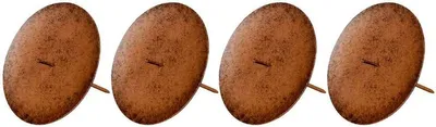 Produktbild von POSIWIO Adventskranz - Kerzenhalter Braun Ø 9 cm im 4er Pack - Metall