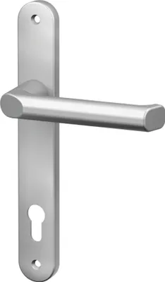 Produktbild von BASI - 1/2-Schmalrahmen-Drücker-Garnitur (innen) - rund - Alu Silber - Lochung: PZ - 92/8 mm - 7831-0101