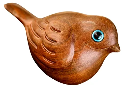 Produktbild von Vogel Figur aus Holz Schnitzerei Dekoration Tisch Ornament Miniatur Tier Skulptur für Zuhause