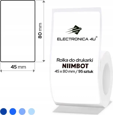 Image de Étiquettes autocollantes thermiques Niimbot B1 B4 B21 B3S B31 45x80