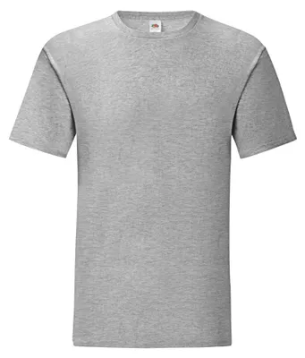 Imagen del producto de Fruit of the Loom - Camiseta para hombre "Iconic 150" (modelo FK2893) (Talla S) (Color: Gris jaspeado)
